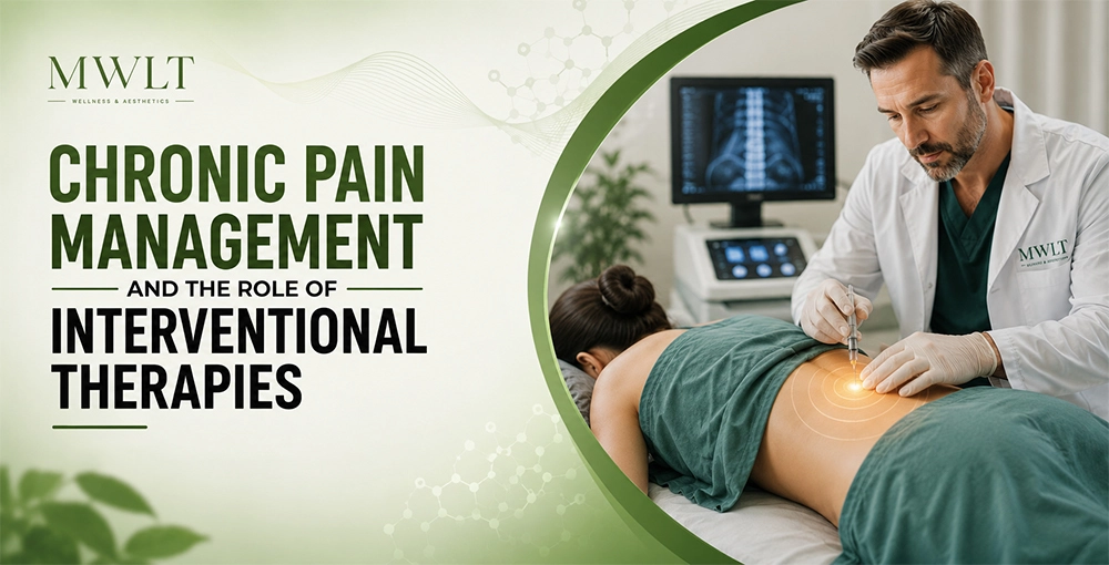 Doctor performing an interventional pain management procedure on a patient receiving minimally invasive treatment for chronic back pain in a modern medical clinic.
